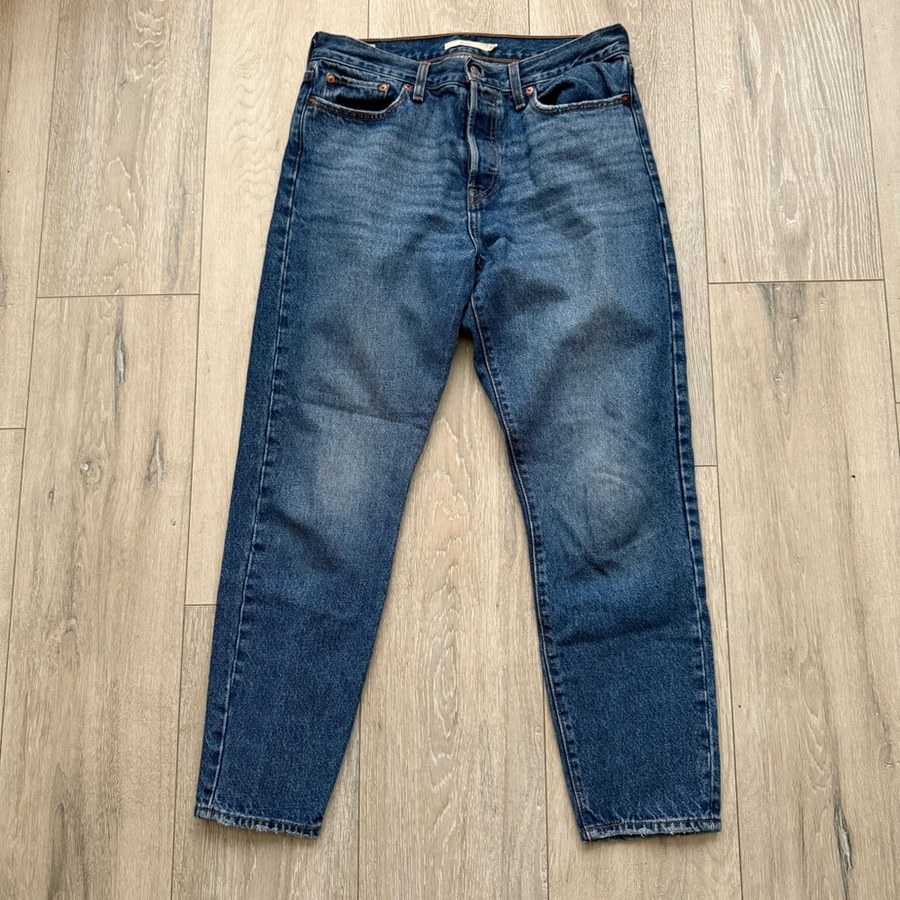 Levi's Blue Straight Leg Jeans wedgie